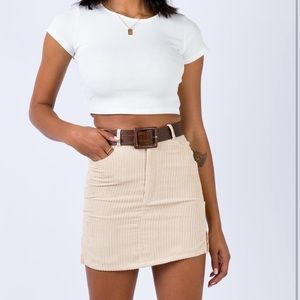 Princess Polly Beige Mini Skirt